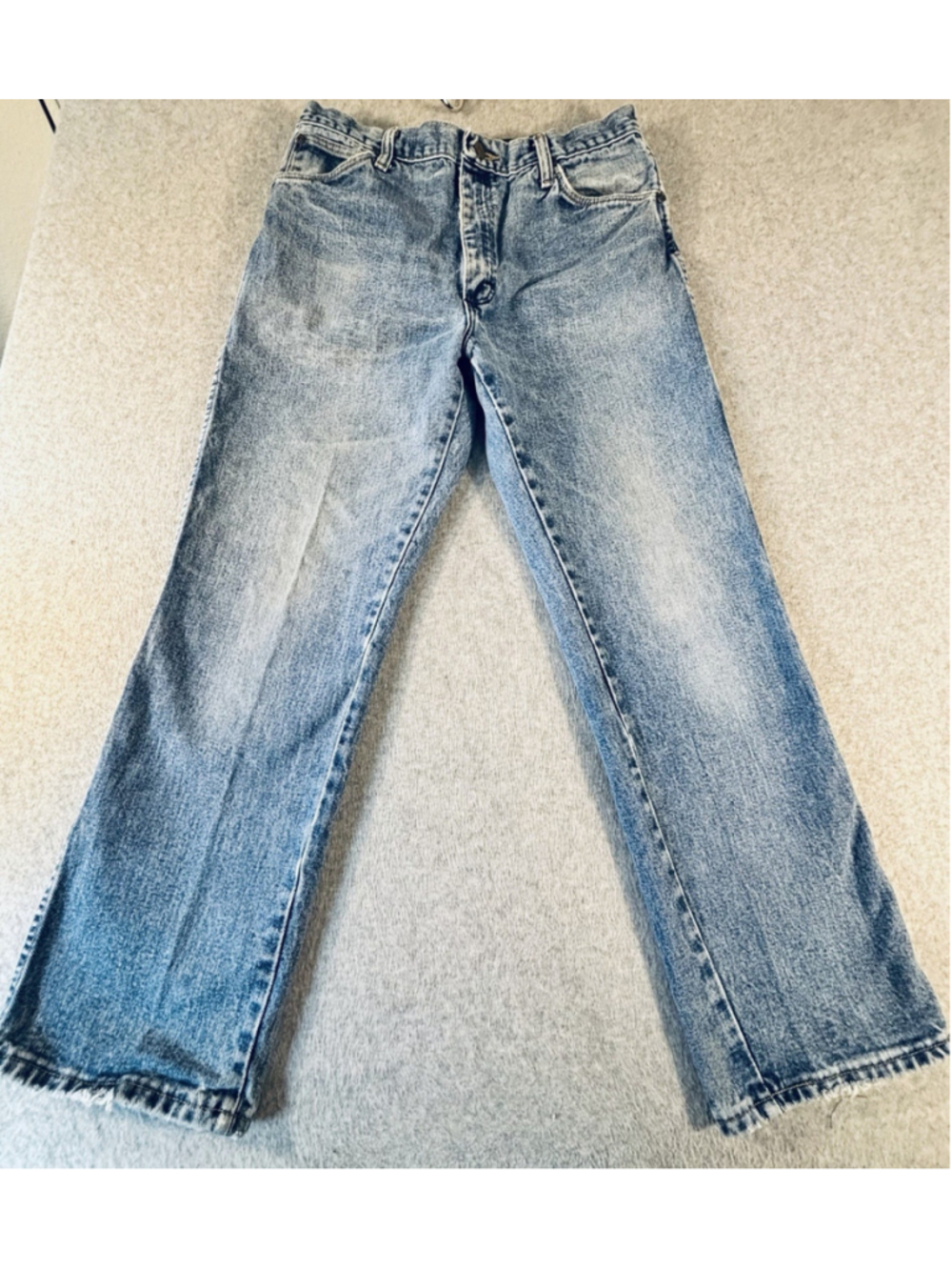 Vintage 80s Rustler Legendary Gold Jeans USA Made Flared Bootcut 34x30